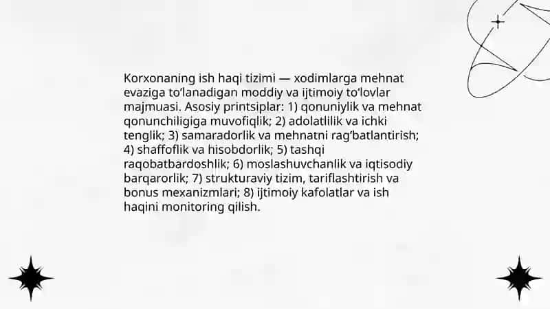 Korxonaning ish haqi tizimi 3