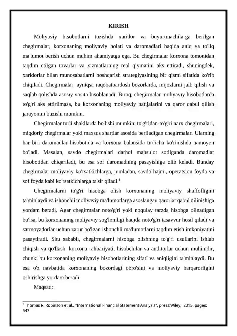 Xaridor va buyutmachilarga berilgan chegirmalarni hisobda aks ettirish 3