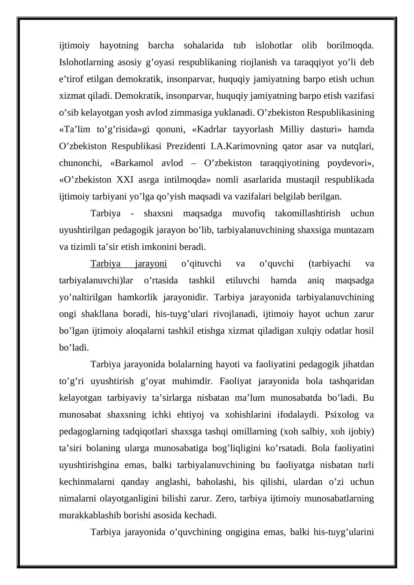 Tarbiya jarayoni mohiyati va mazmuni 3