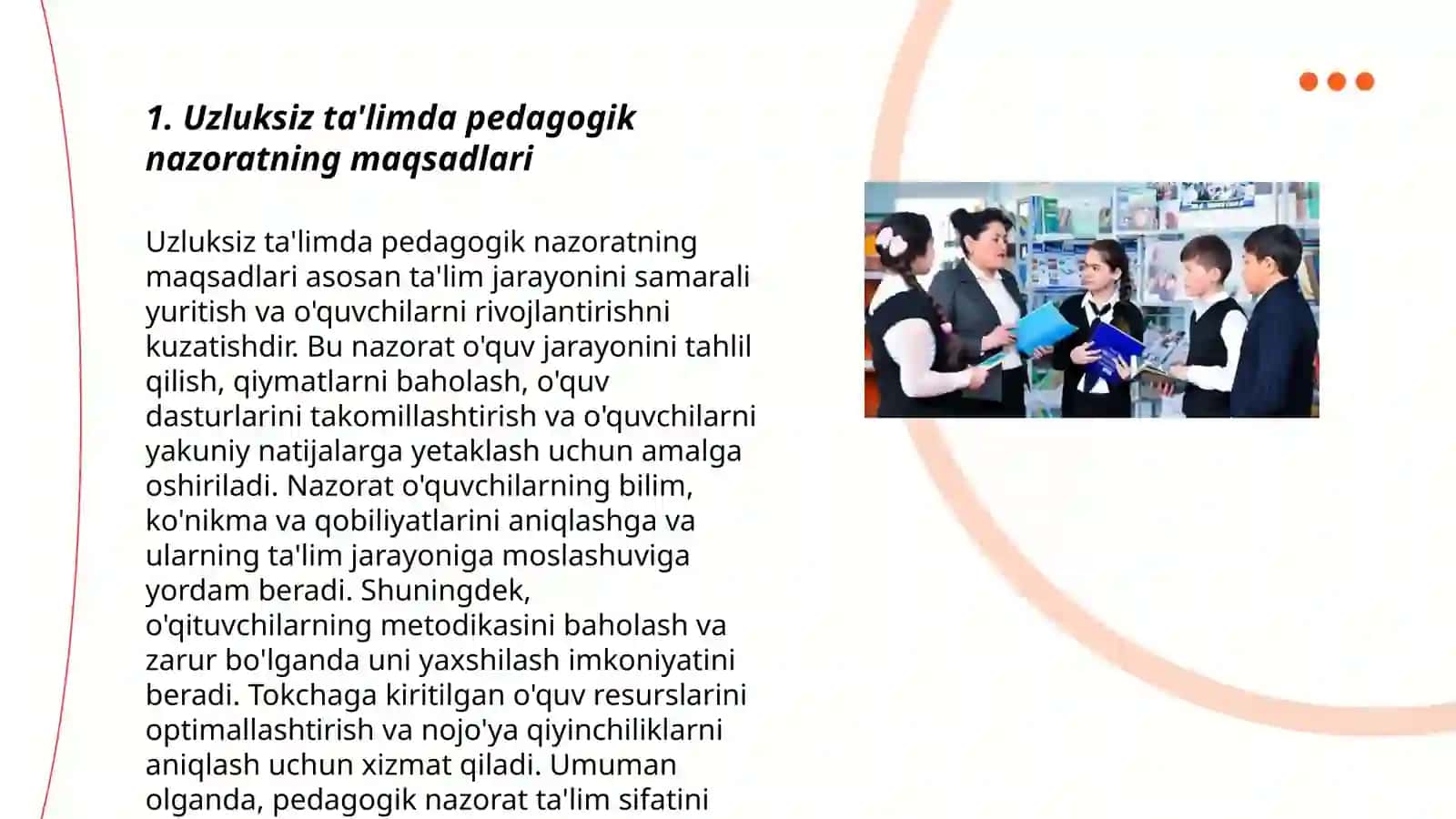 Uzluksiz ta’limda pedagogik nazoratni tashkil etishning ilmiy asoslari 3