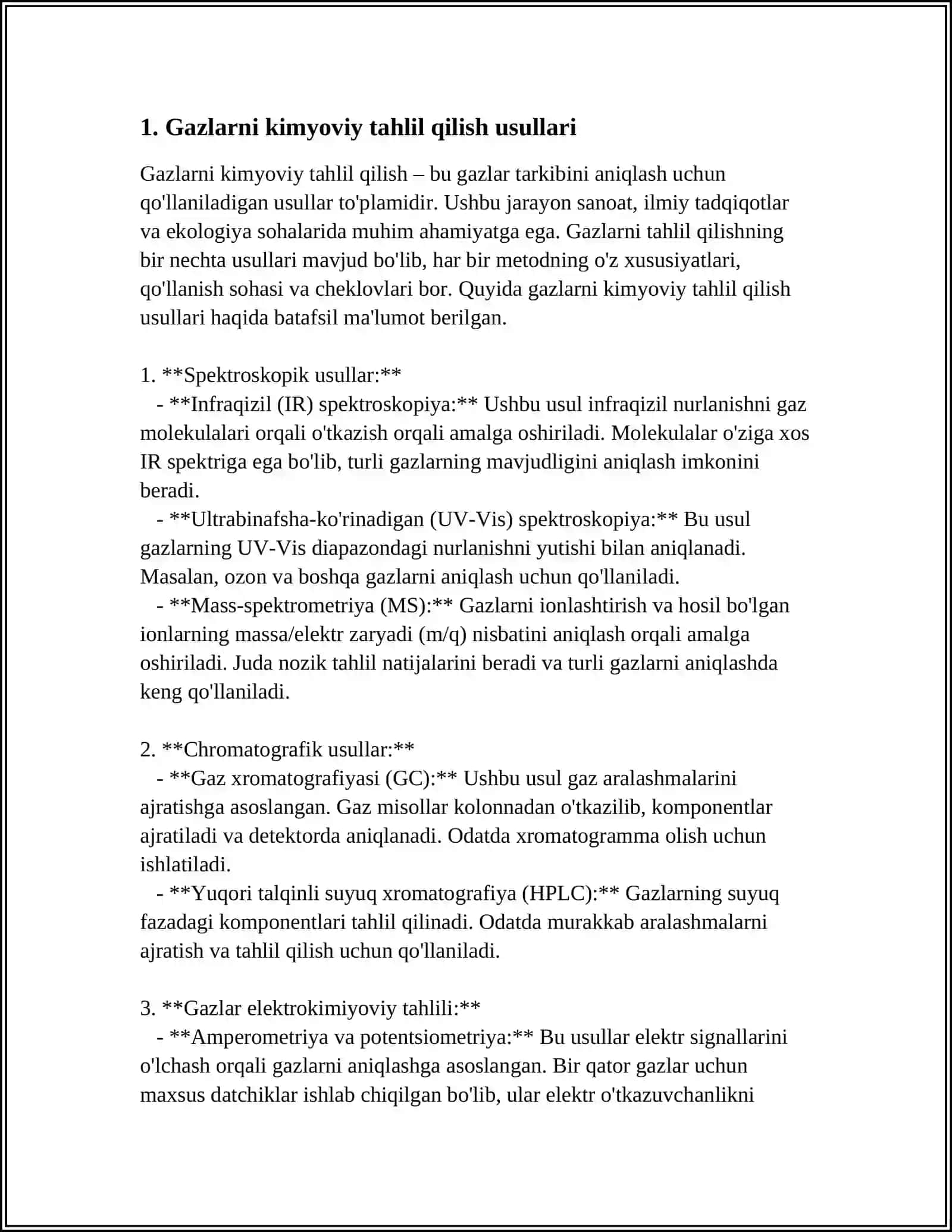 QONDA GAZLARNI MIQDORINI ANIQLASHNI YANGI USULLARI 3
