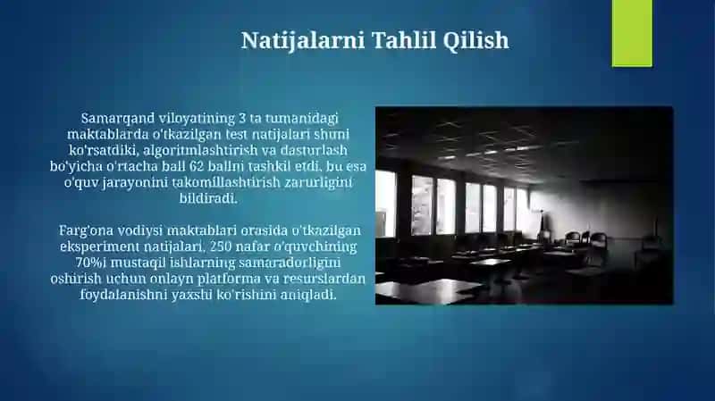 Informatika darslarida mustaqil va darsdan tashqari ishlarni tashkil etish 3