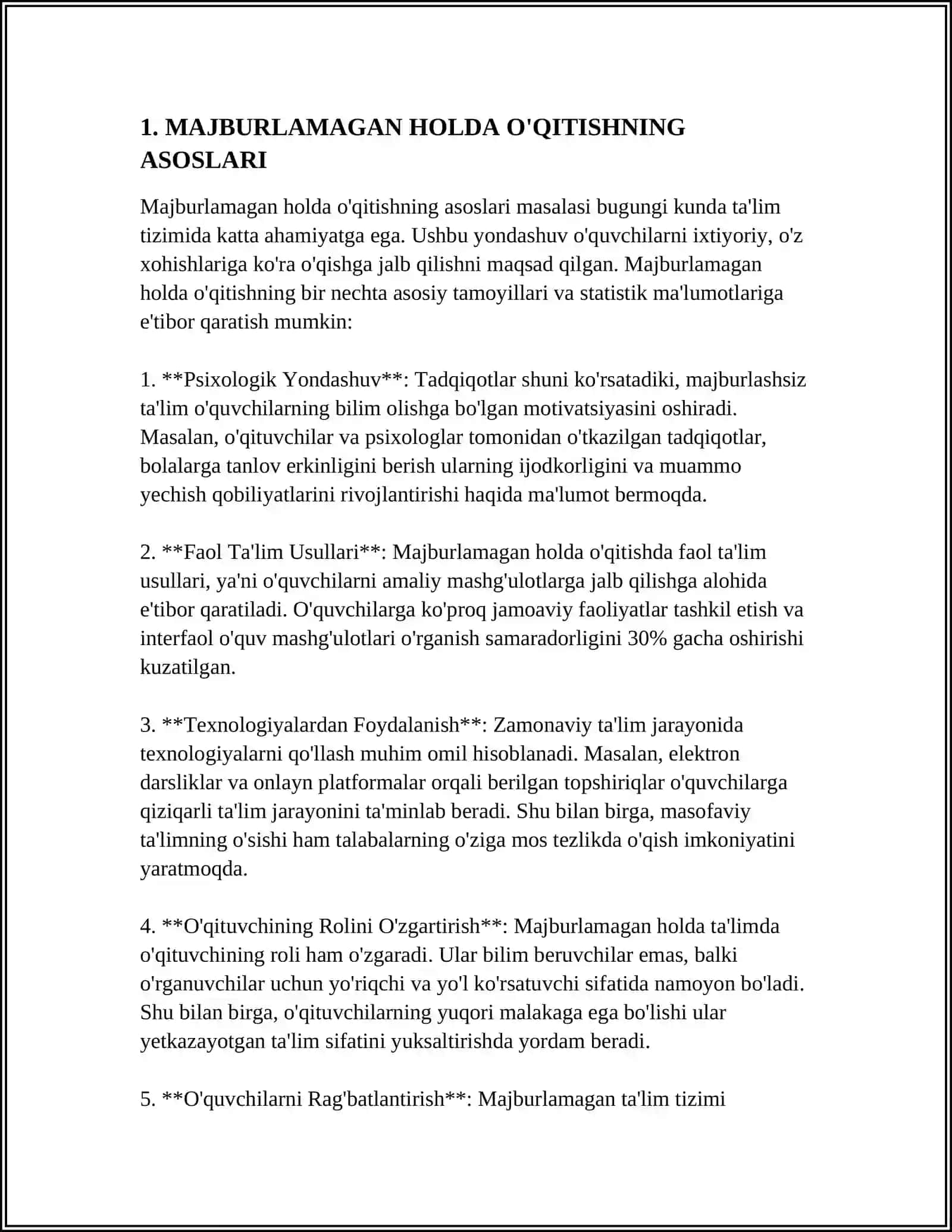 MAJBURLAMAGAN HOLDA O'QITISH 3