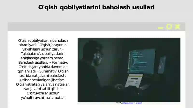 O'qish qobilyatlarini aniqlash va baholash usullari 3