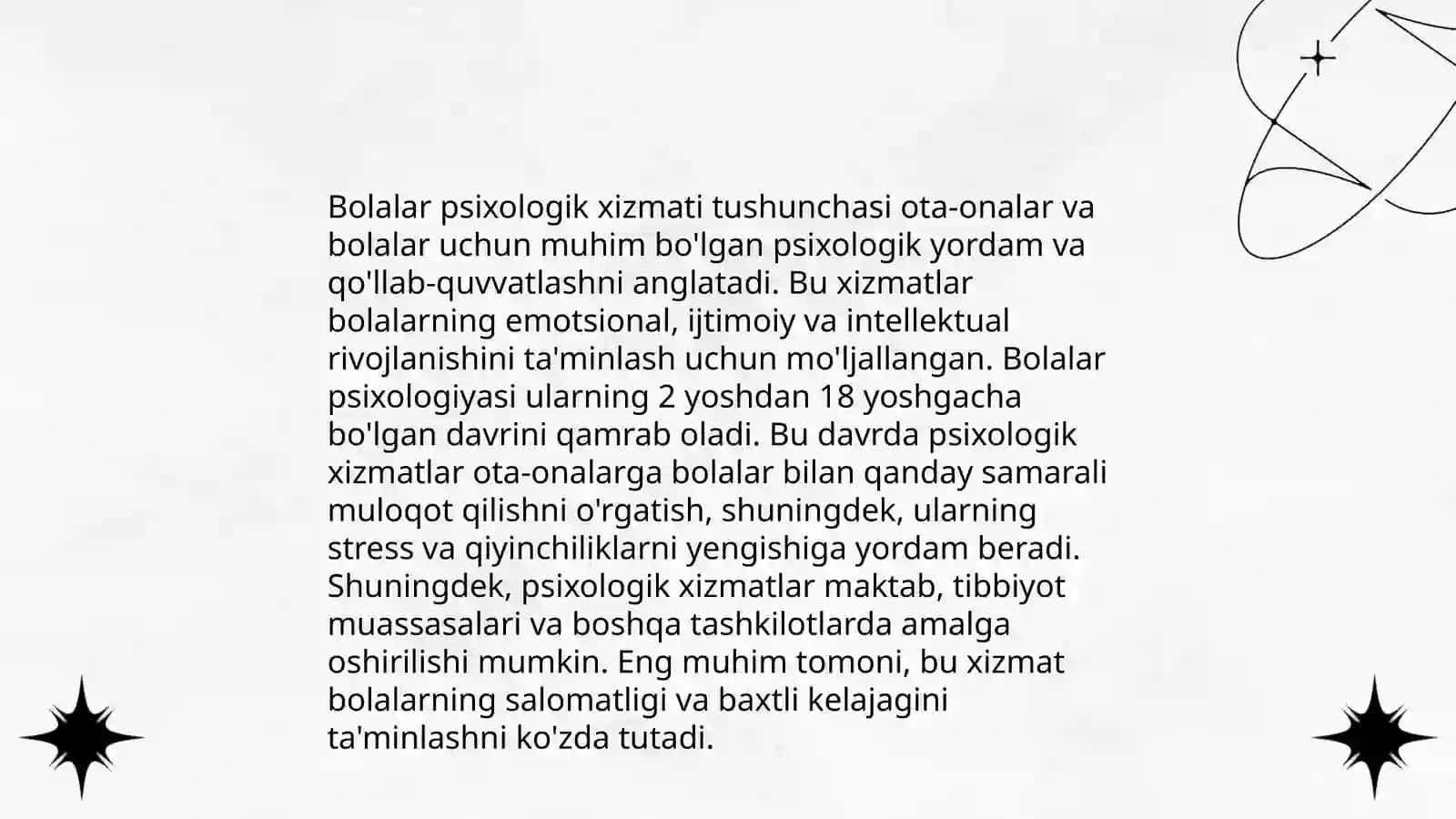Bolalar amaliy turli tiplarida psixologik xizmat konsepsiyasi 3