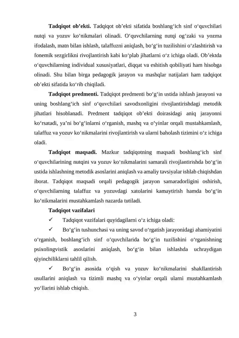 Savod o‘rgatish davrida bo‘g‘in ustida ishlash 3