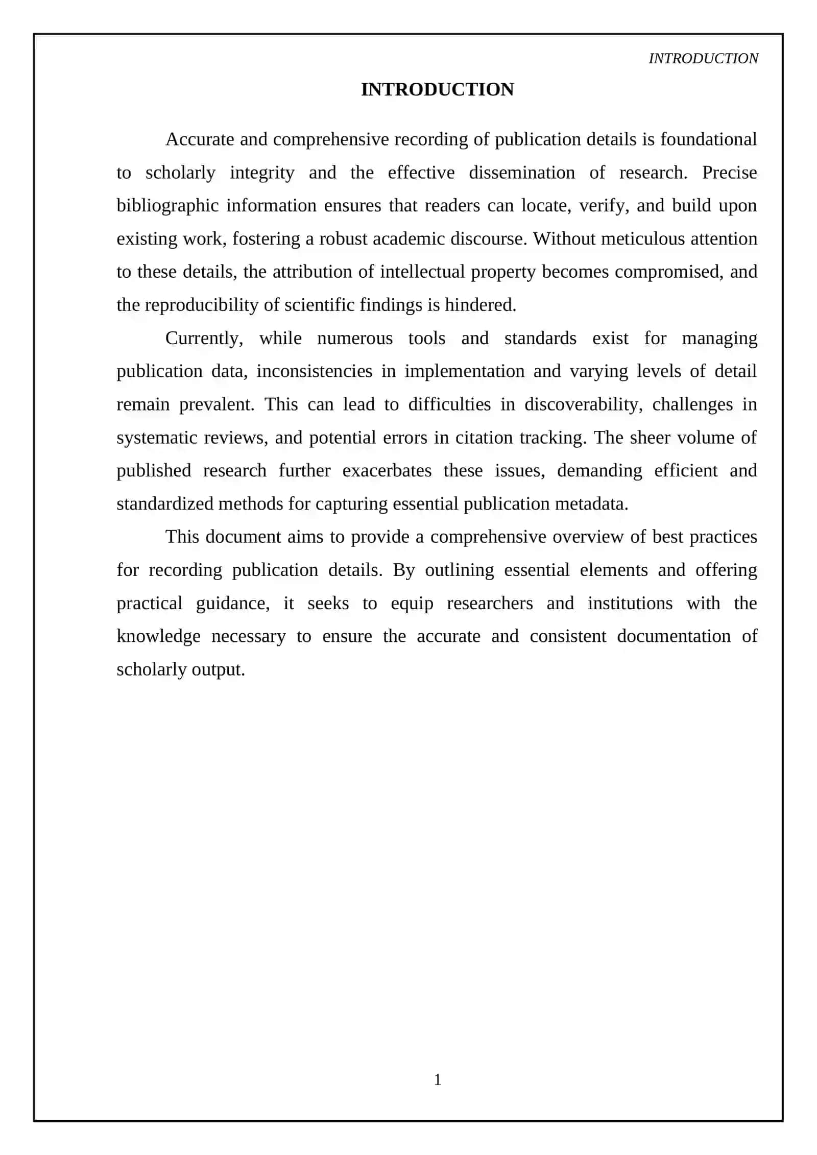 Recording publication details 3