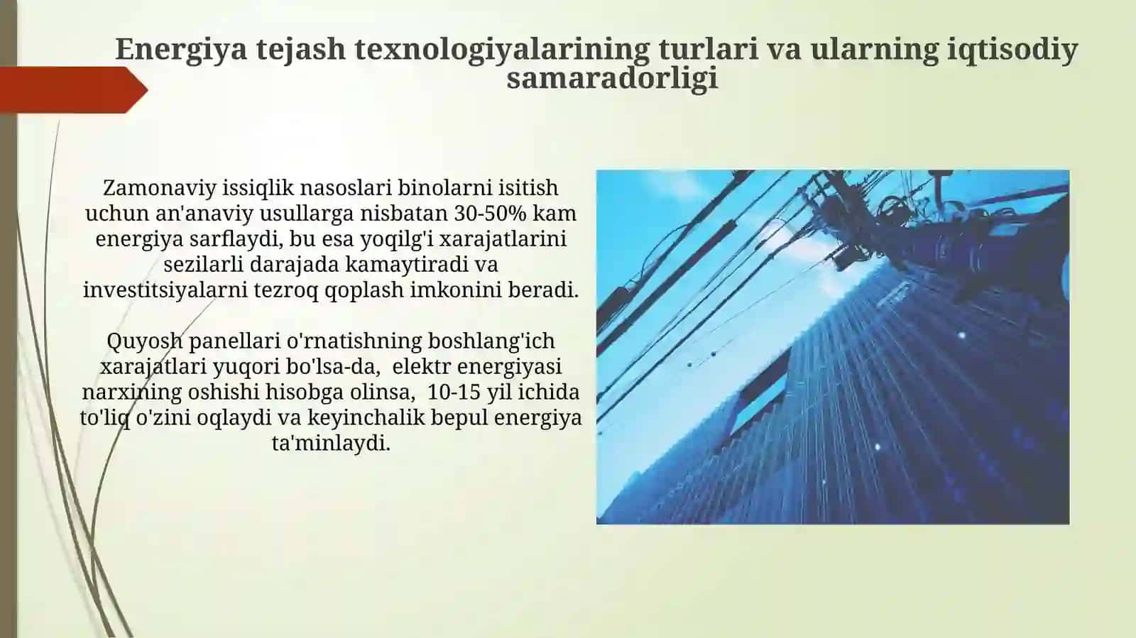 Energiya Tejamkor Texnologiyalarning Iqtisodiy Samaradorligi 3