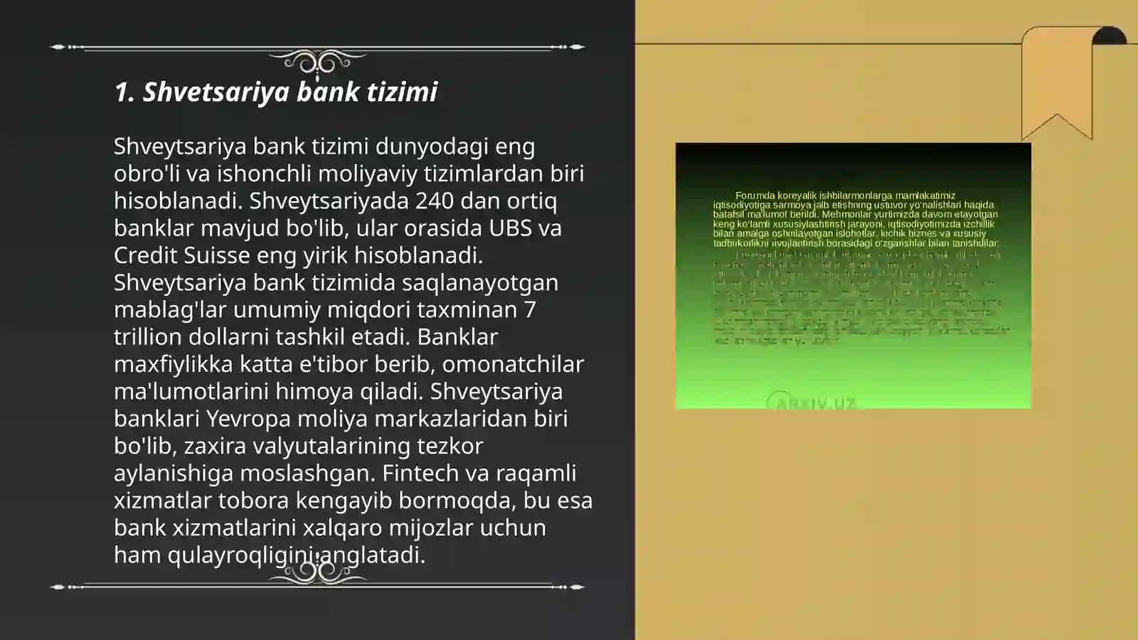 Shvetsariya bank tizimi 3