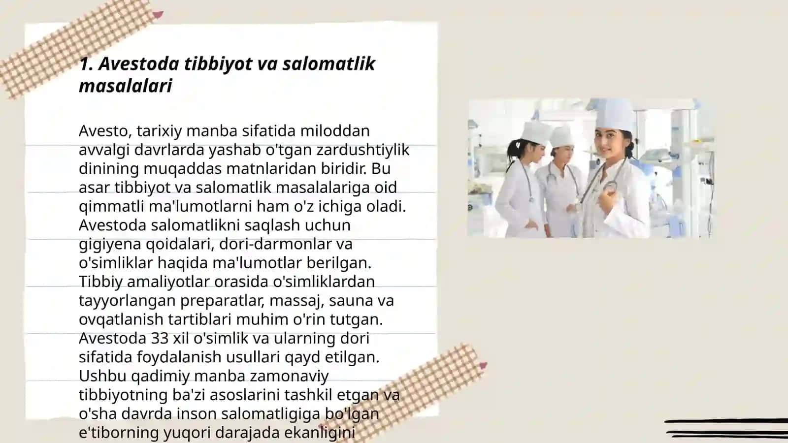 Avestoda tibbiyot va salomatlik masalalari 3