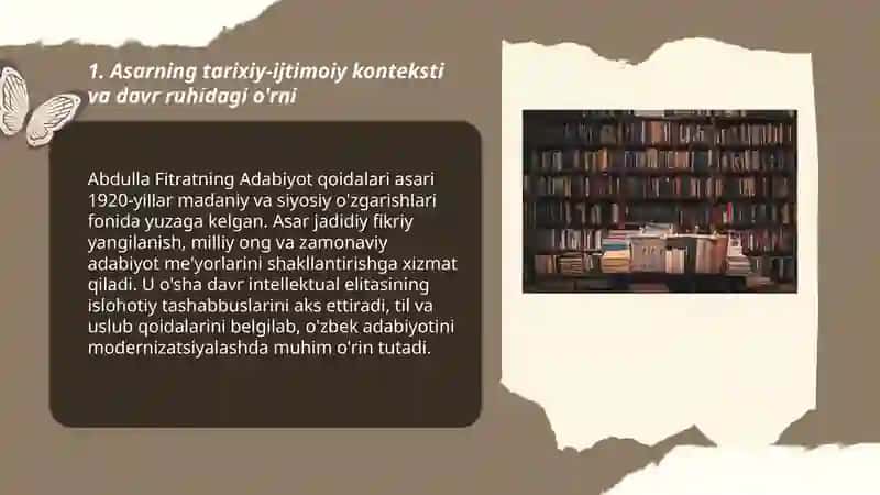 Fitratning "Adabiyot qoidalari" asari tahlili 3