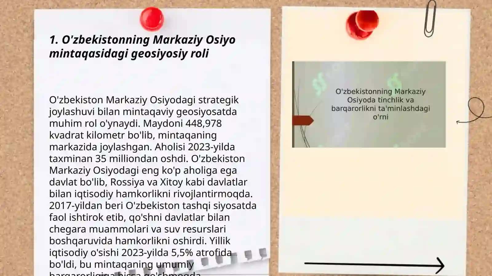 O'zbekistoning Markaziy Osiyoda tinchlik va barqarorlikni taminlashdagi òrni 3