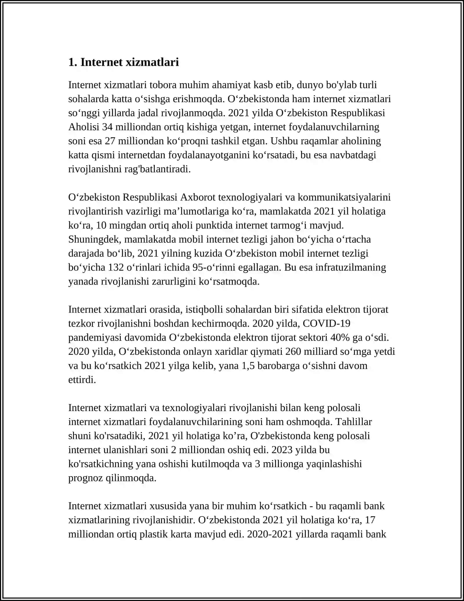 INTERAKTIV XIZMATLAR VA ULAR BILAN ISHLASH 3