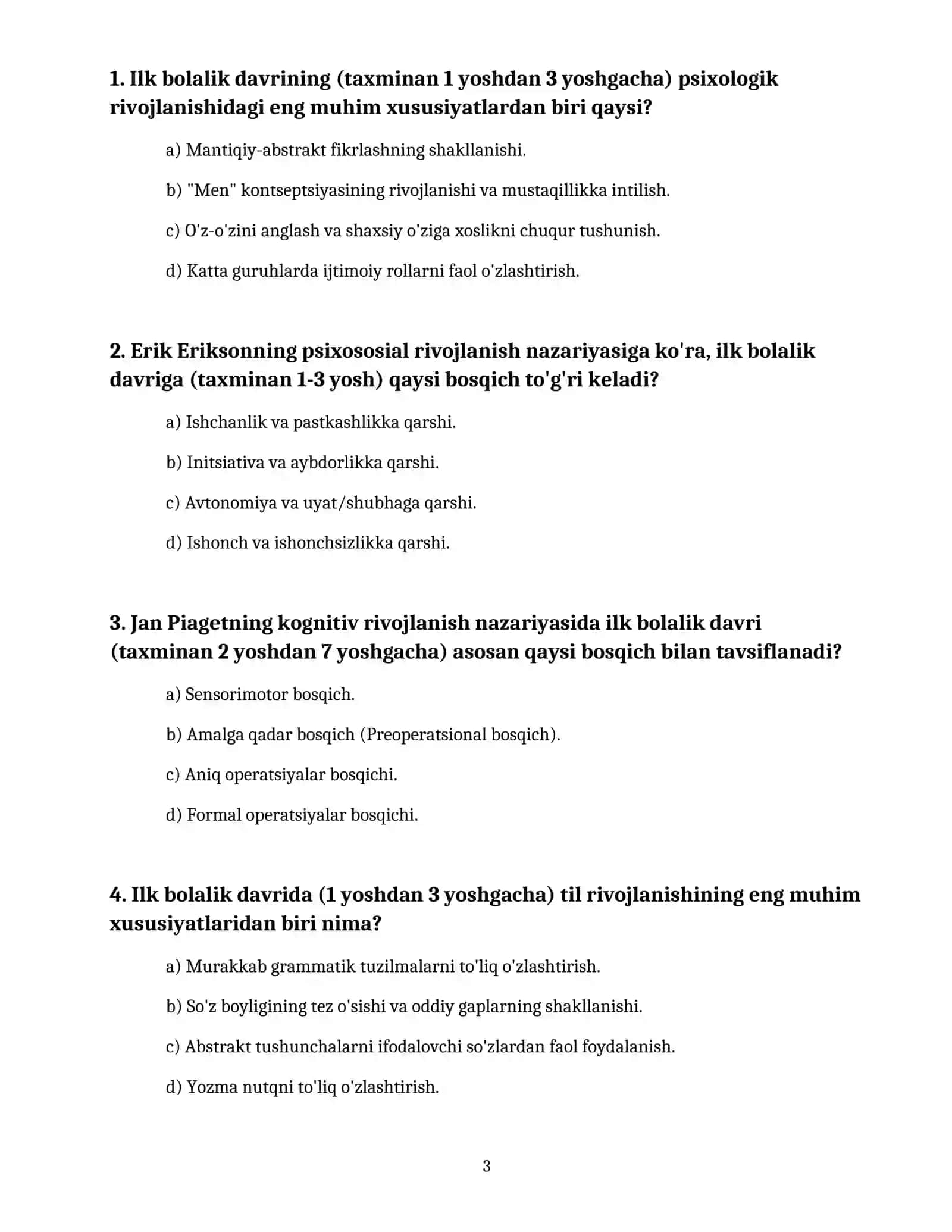 Psixologiyada:Ilk Bolalik 3