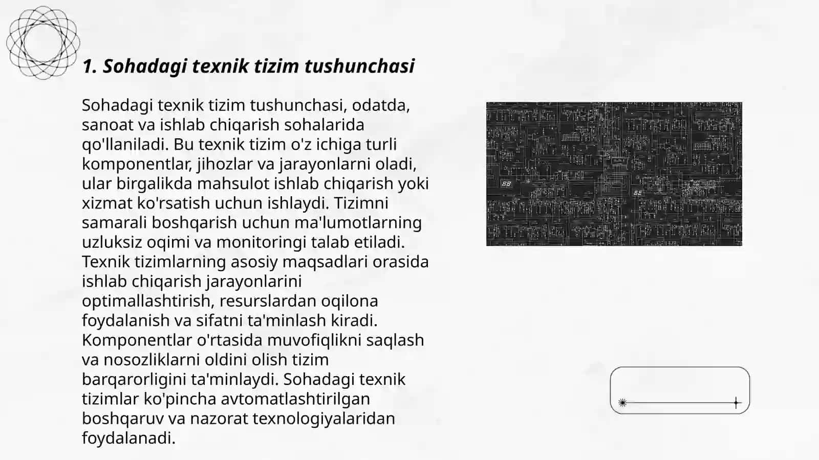 Sohadagi texnik tizimning ifodalovchi vizualashtirish muhandislik masalalarini yechish 3