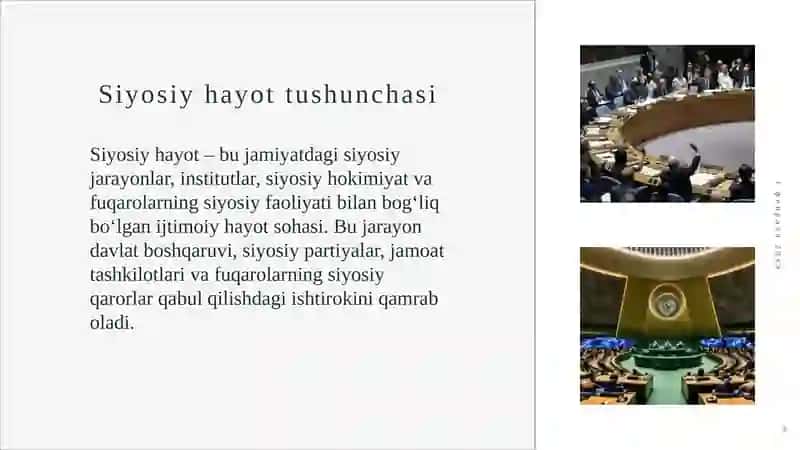 Siyosiy hayotda rasmiy va real ishtirok etish tayyor✅ 3