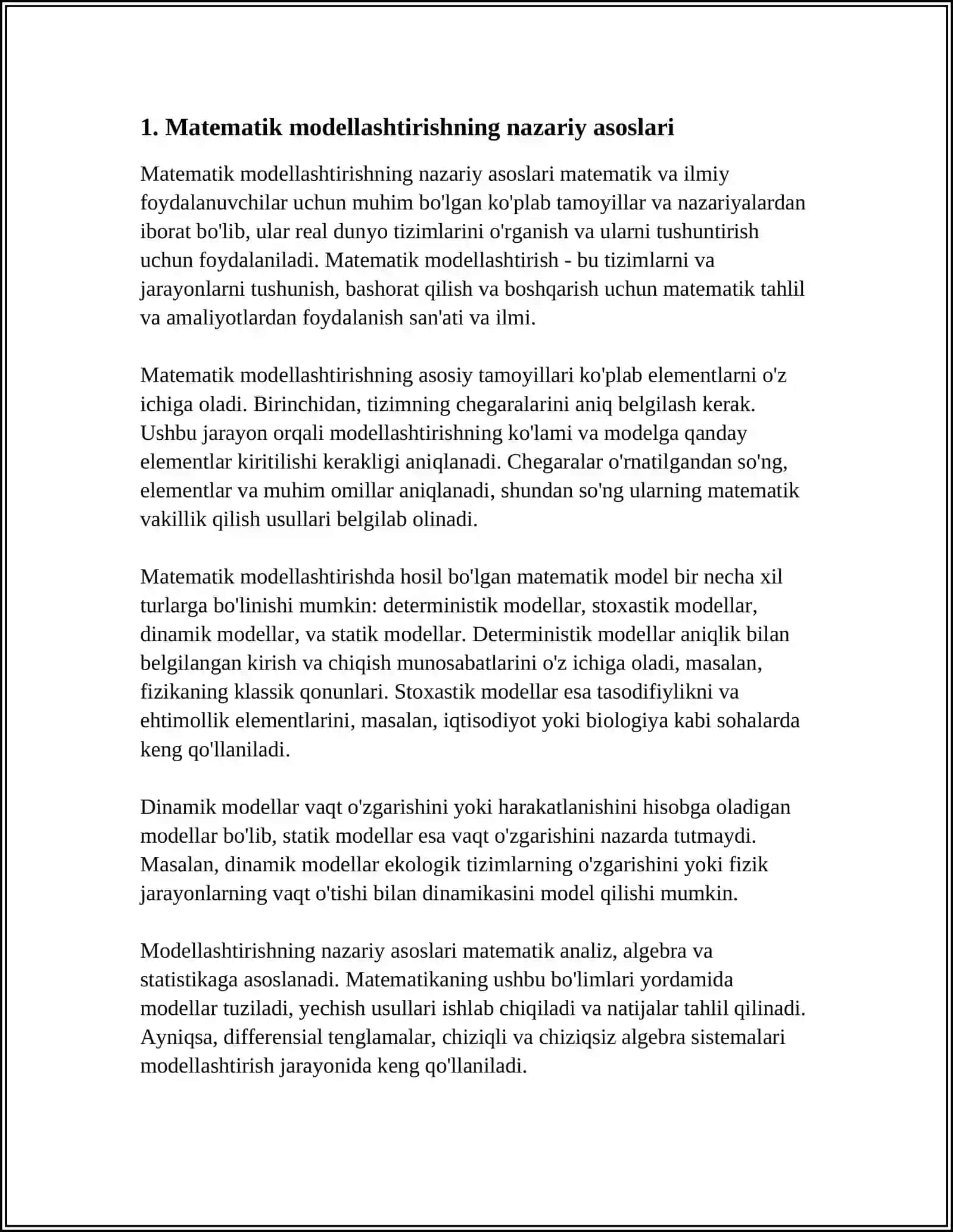 MATEMATIK MODELLASHTIRISHDA ASOSIY MUAMMOLAR 3