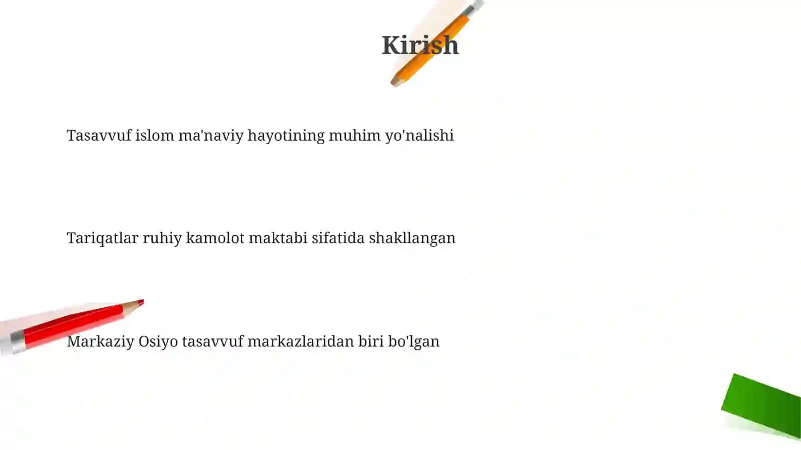 Markaziy Osiyoda tariqatlarning shakllanishi 3