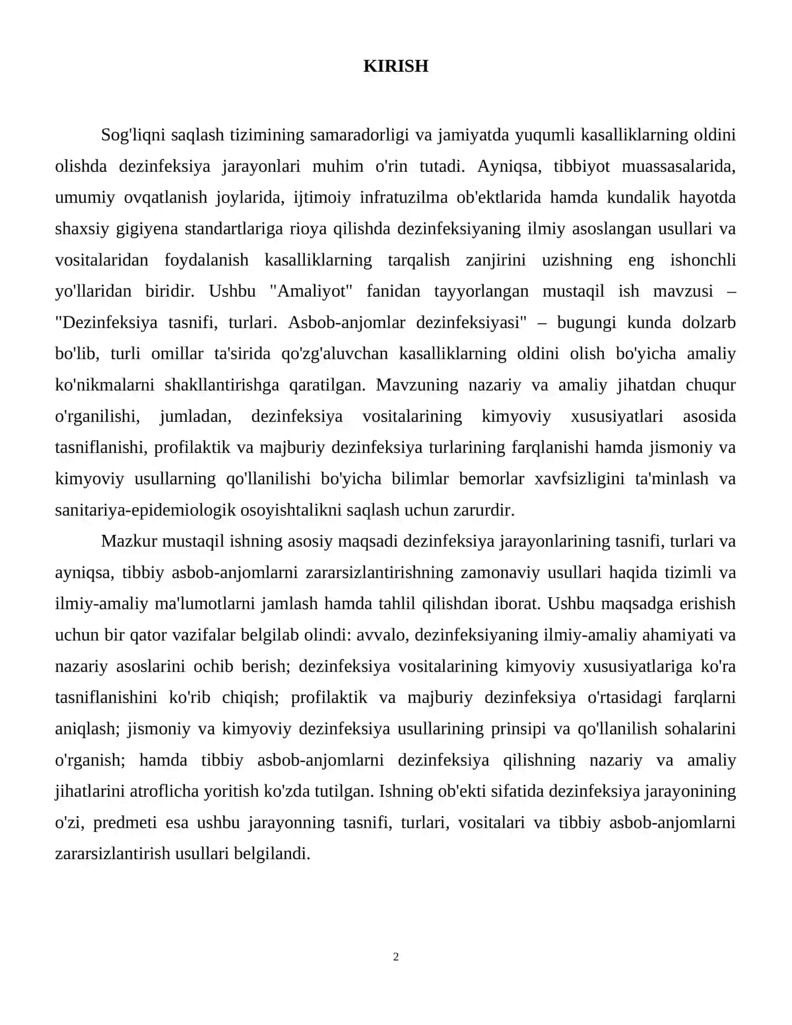 Dezinfeksiya tasnifi, turlari. Asbob-anjomlar dezinfeksiyasi 3