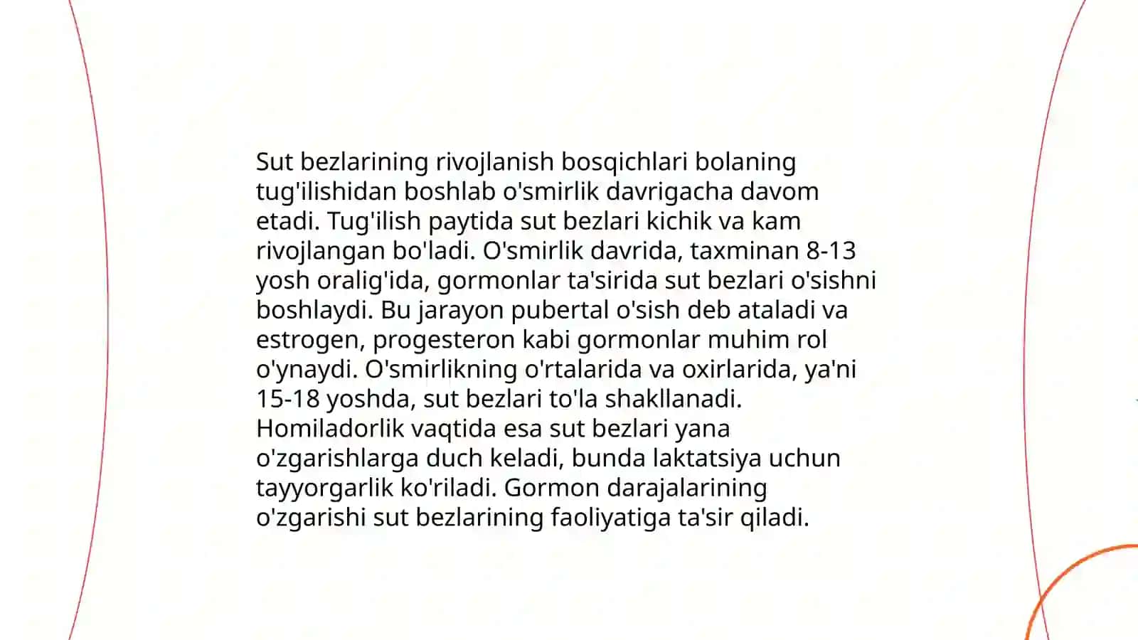 Sut bezlari faoliyatining boshqariluvi, sut bezlarining yoshga qarab o'zgarishi 3