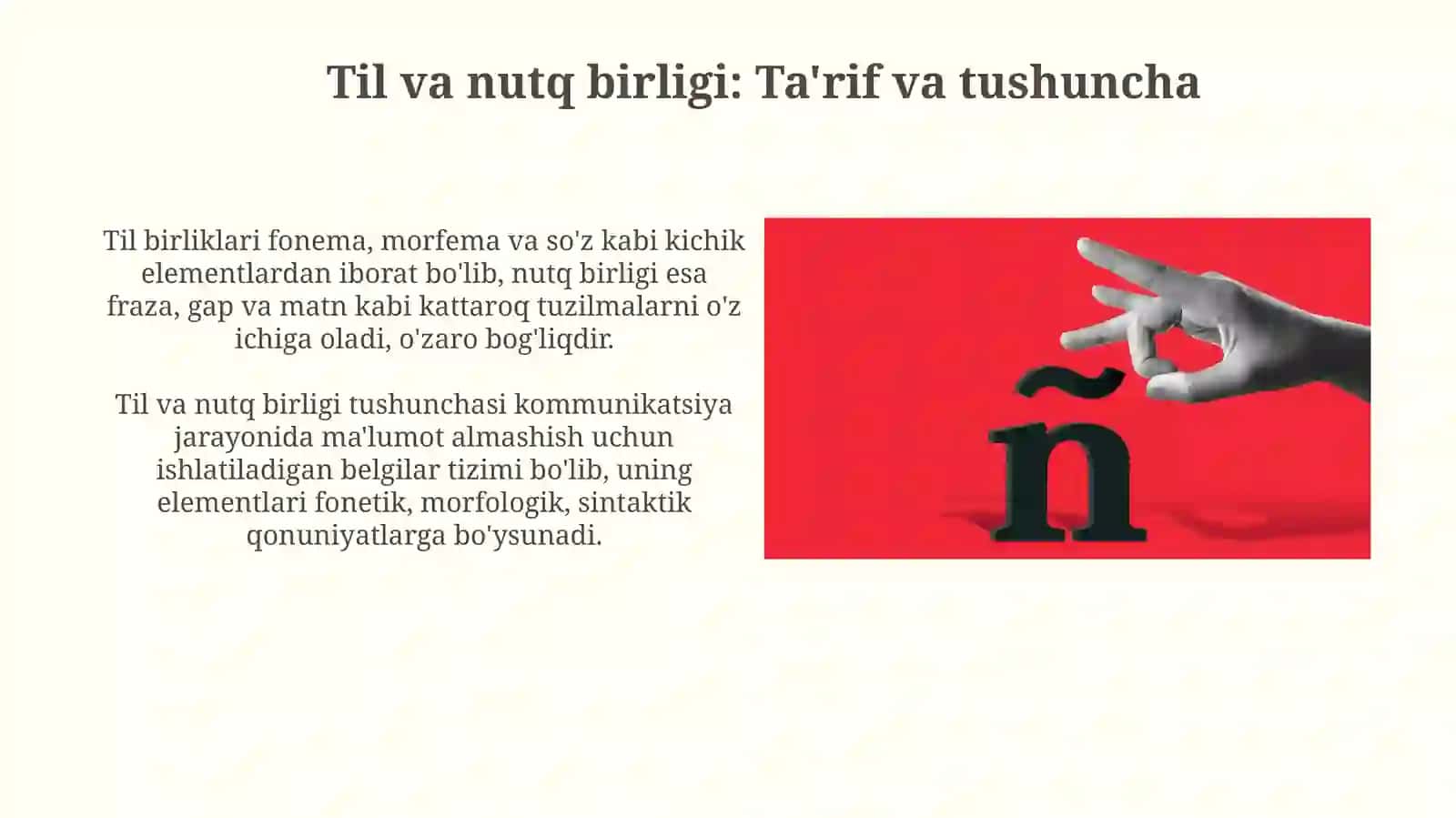Lisoniy va nutqiy birlik 3