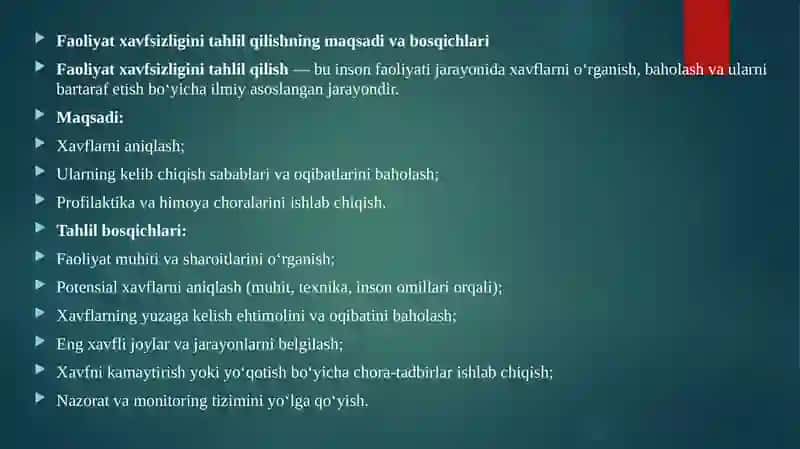 Hayot faoliyati xavfsizligi 3