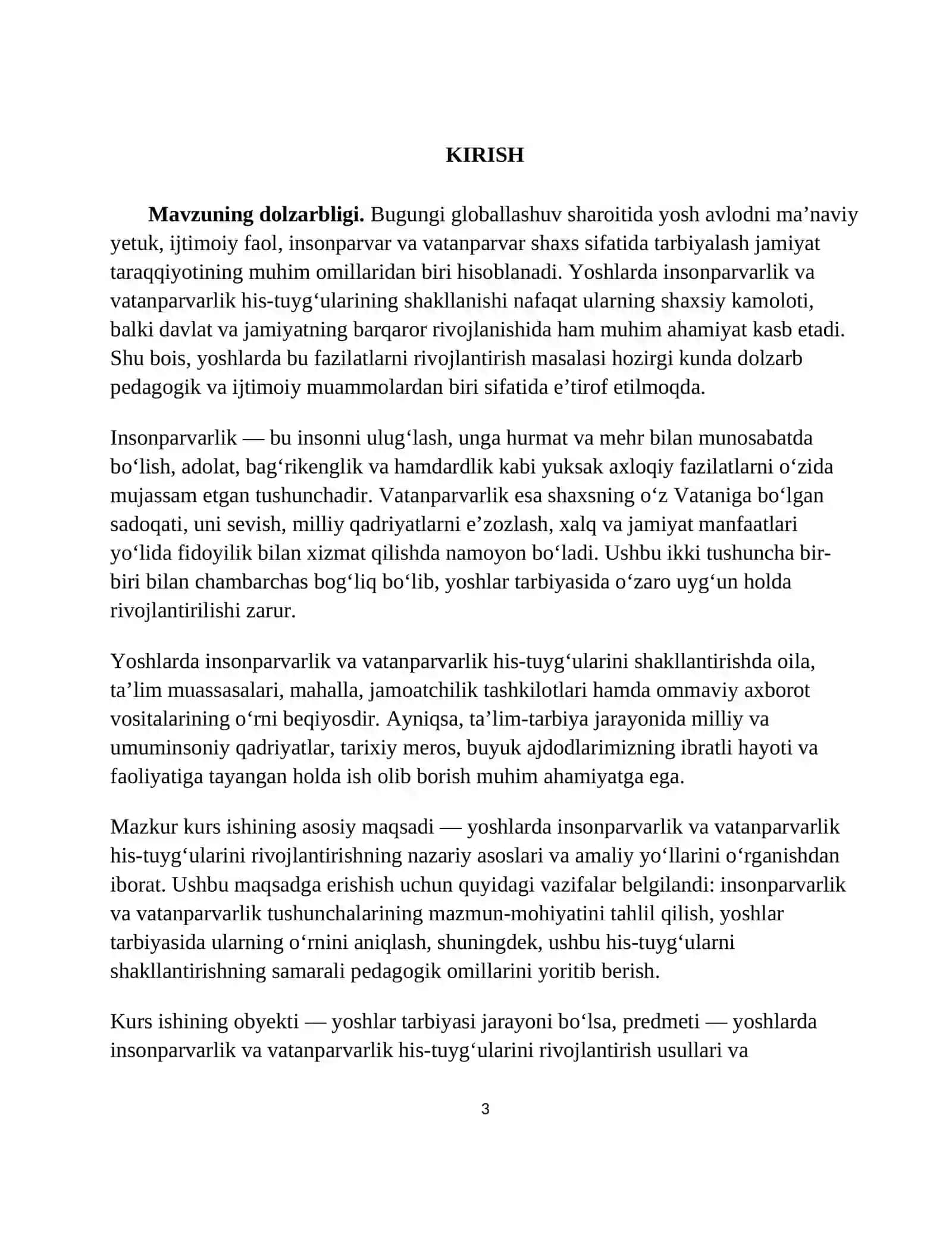 YOSHLARDA INSONPARVARLIK VA VATANPARVARLIK HIS TUYG‘ULARINI RIVOJLANTIRISH 3