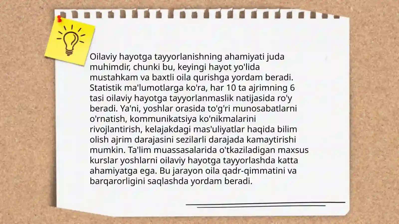 Yoshlarning oilaviy hayotga tayyorlik muommosi 3