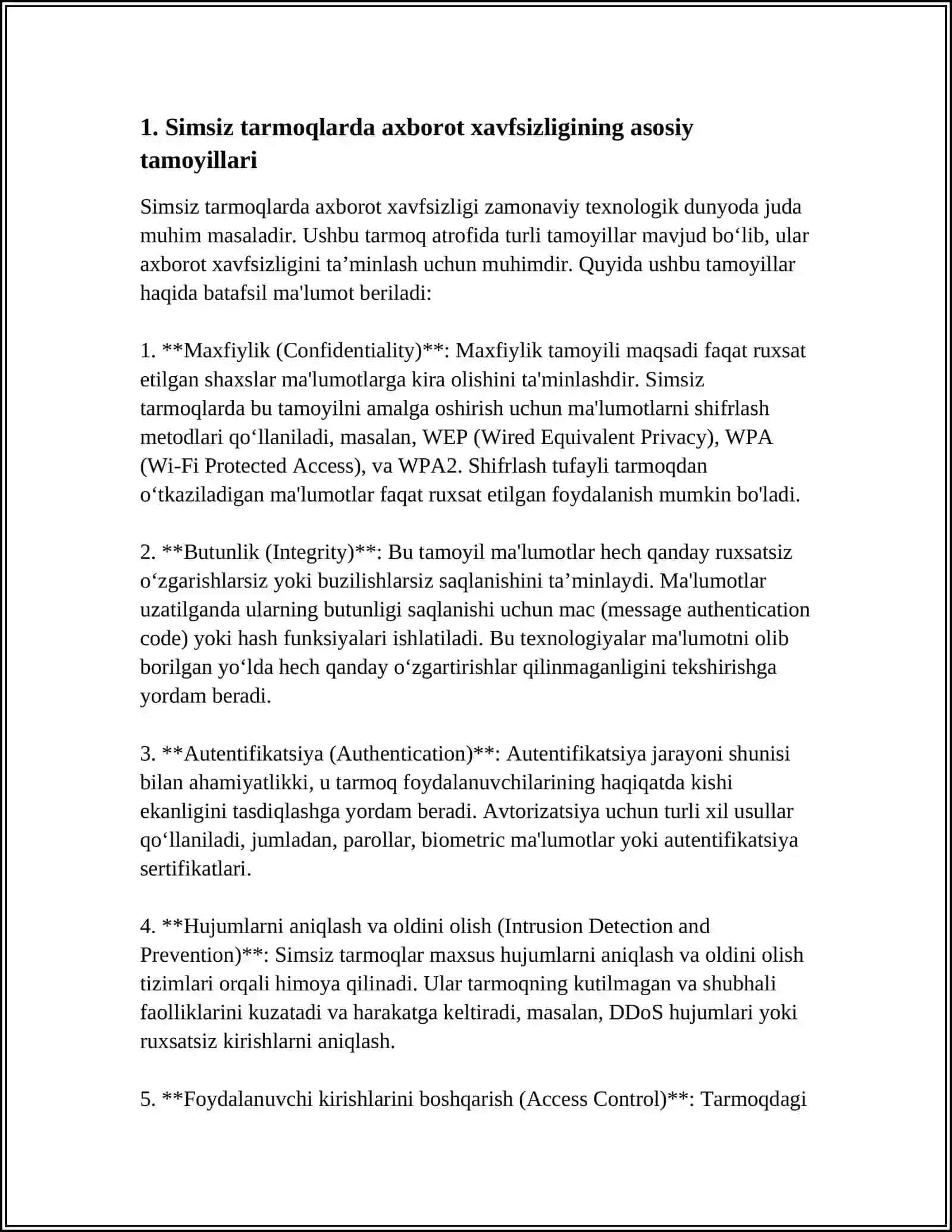 SIMSIZ ALOQA TIZIMLARIDA AXBOROT RESURSLARINI XIMOYALASH 3