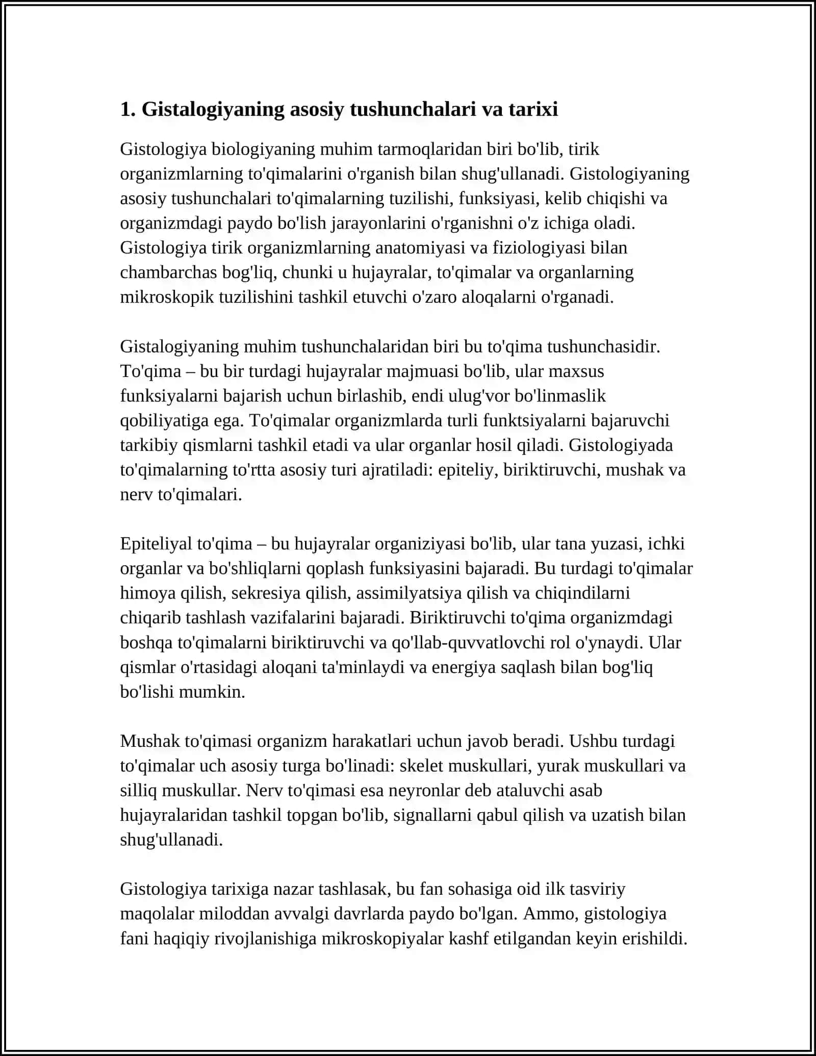 GISTALOGIYAGA KIRISH. MIKROSKOPIK TEKSHIRISHLAR 3