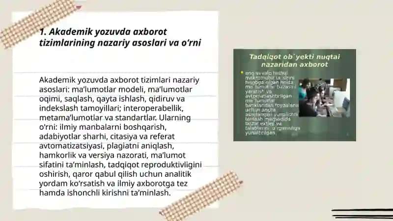 Akademik yozuvda axborot tizimlarining oʻrni va ahamiyati 3