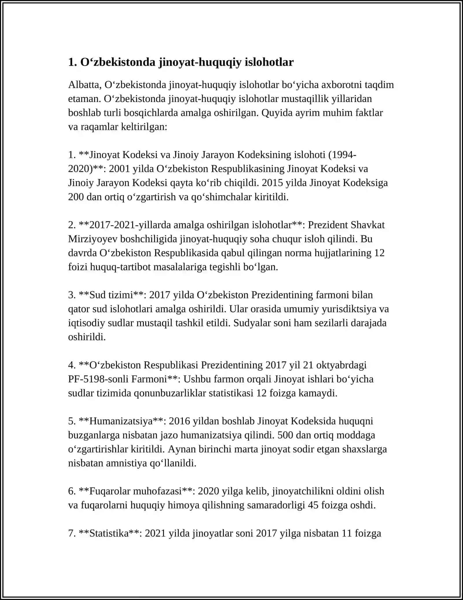 O'ZBEKISTON RESPUBLIKASIDA HUQUQ TARTIBOD ORGANLARI VA SUD TIZIMIDAGI O’ZGARISHLAR 3
