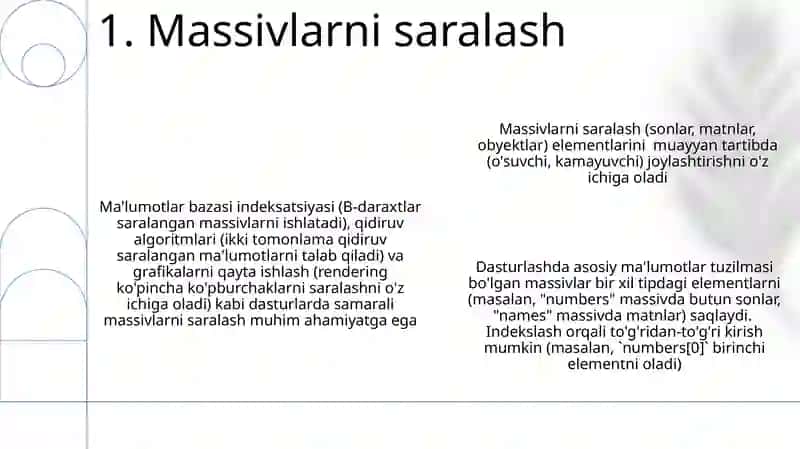 Massivlar (Arrays) 3