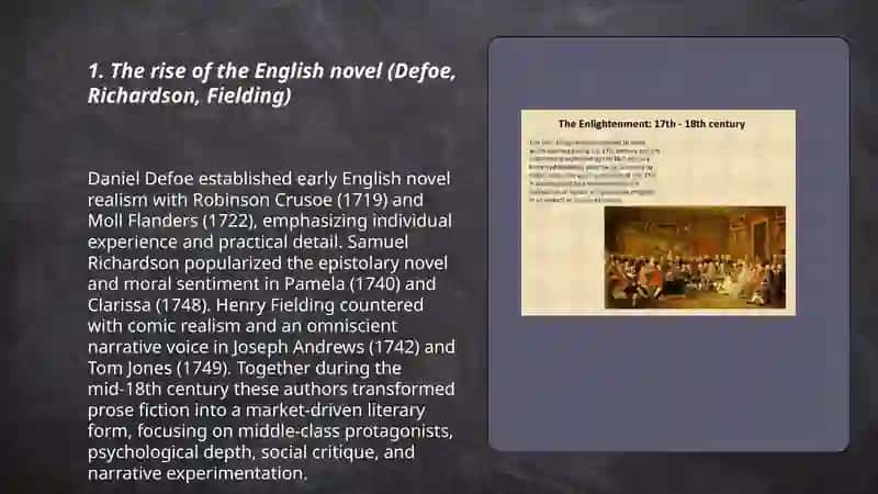 XVIII century English enlightenment literature 3