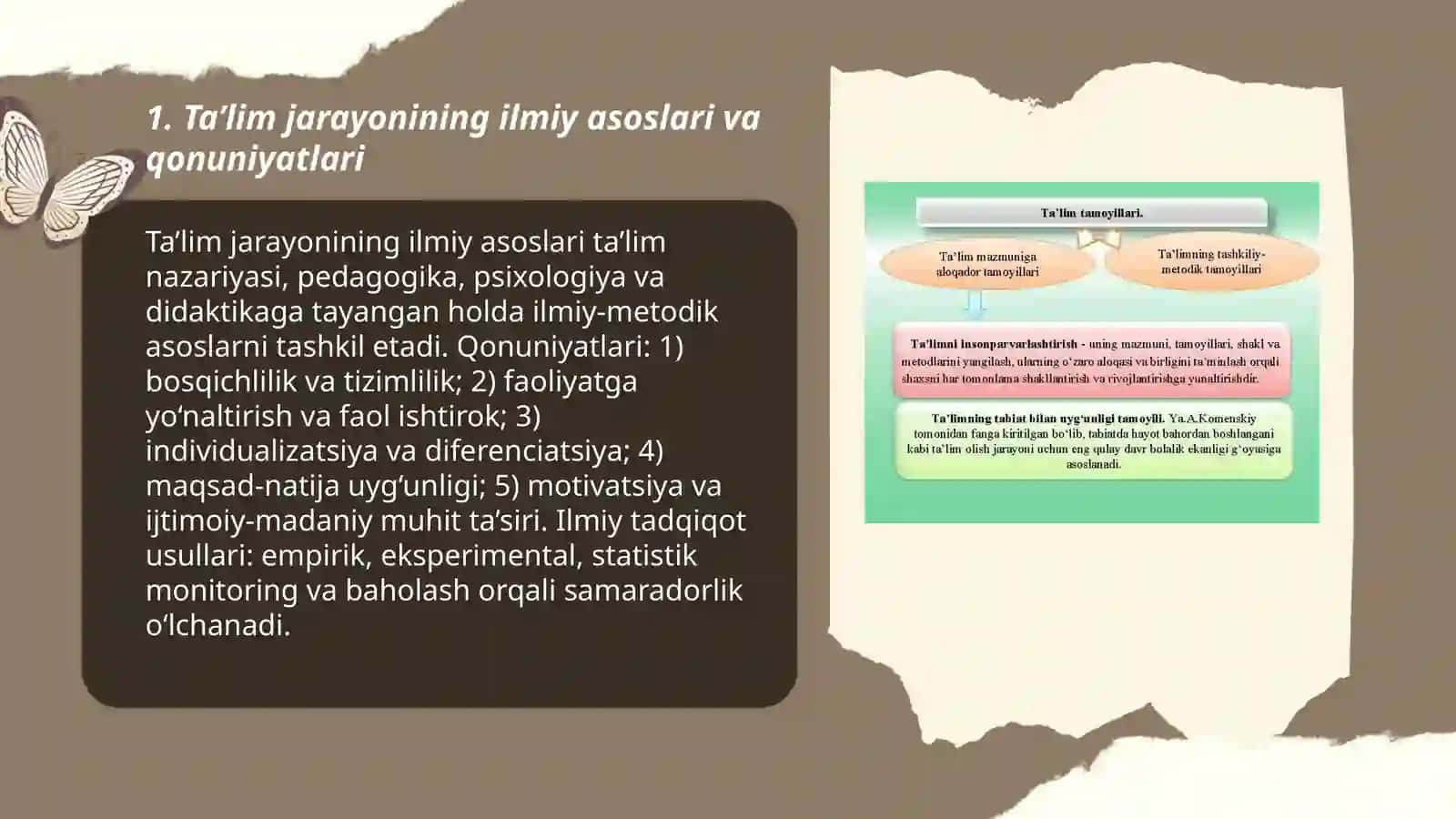 Ta’lim jarayoni qonuniyatlari va tamoyillari 3