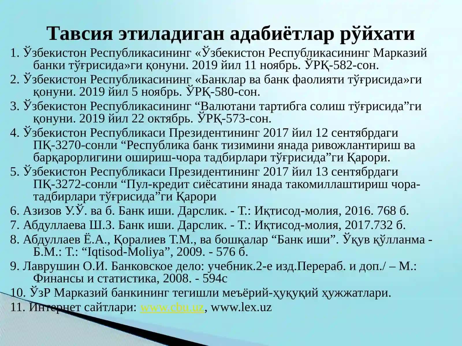 Тижорат банкларининг молиявий натижалари 3