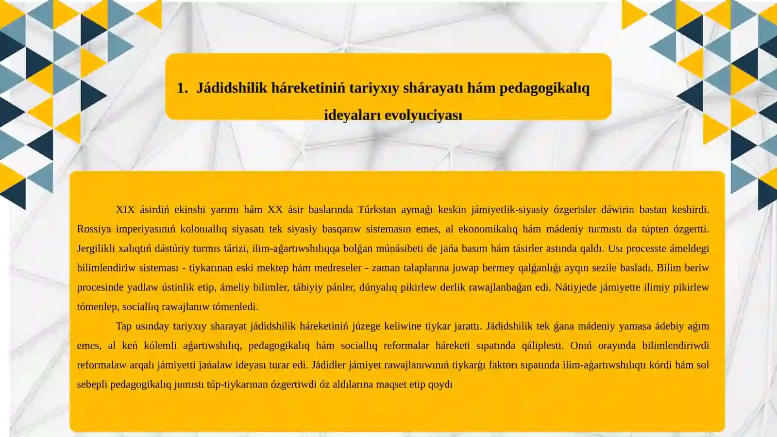 Pedagogxızmetinde jádida ǵartıwshılarınıń miyrasınan paydalaniw 3