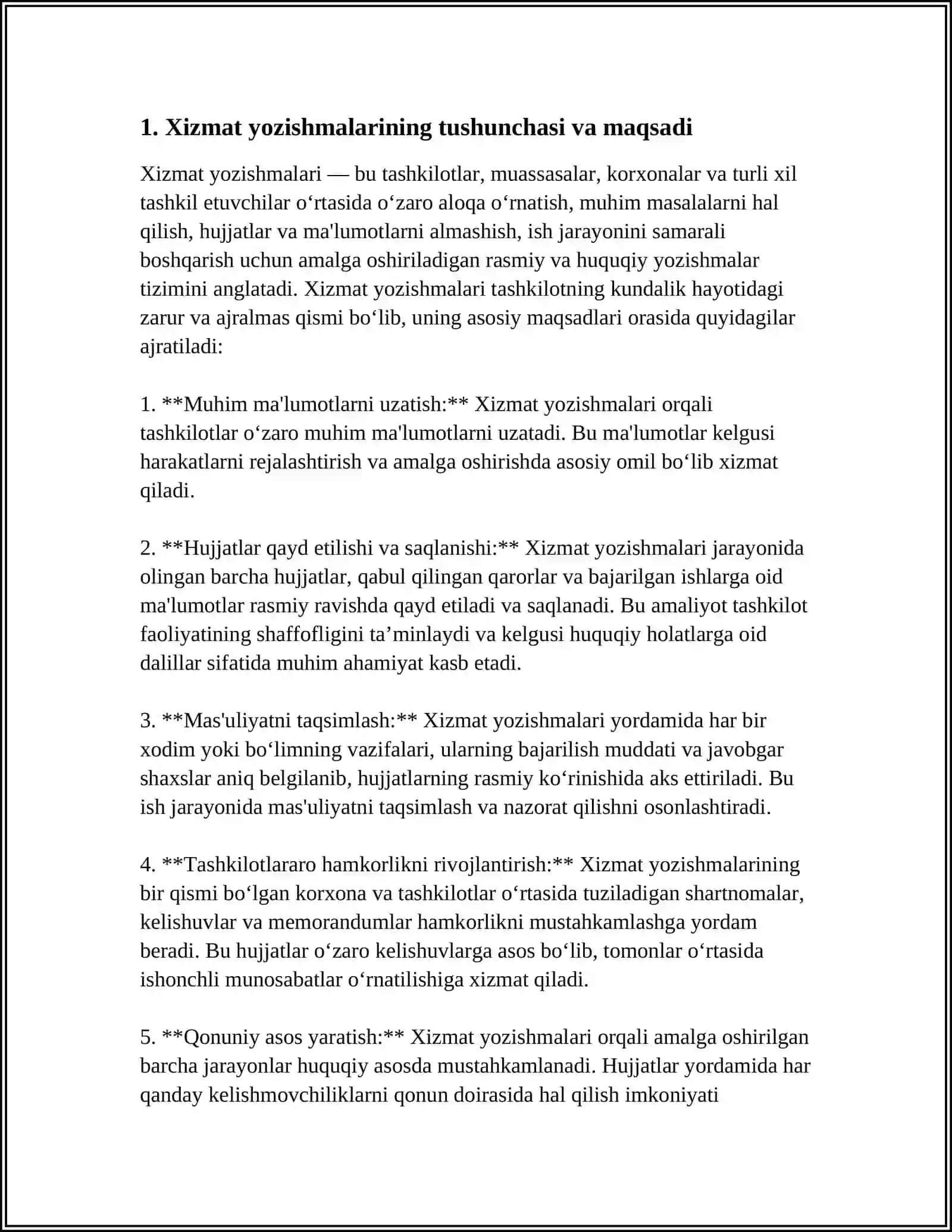 XIZMAT YOZISHMALARI 3