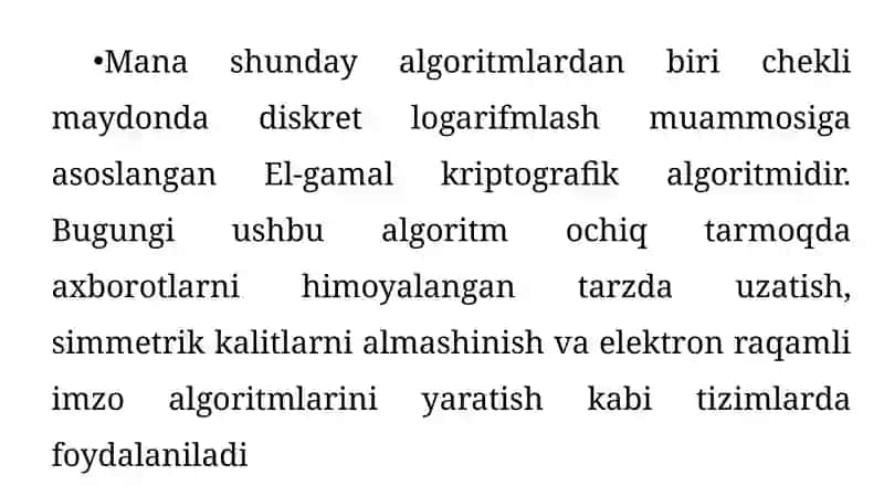 El-Gamal kriptografika algoritmi 3