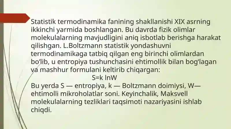 Statistik termodinakima 3