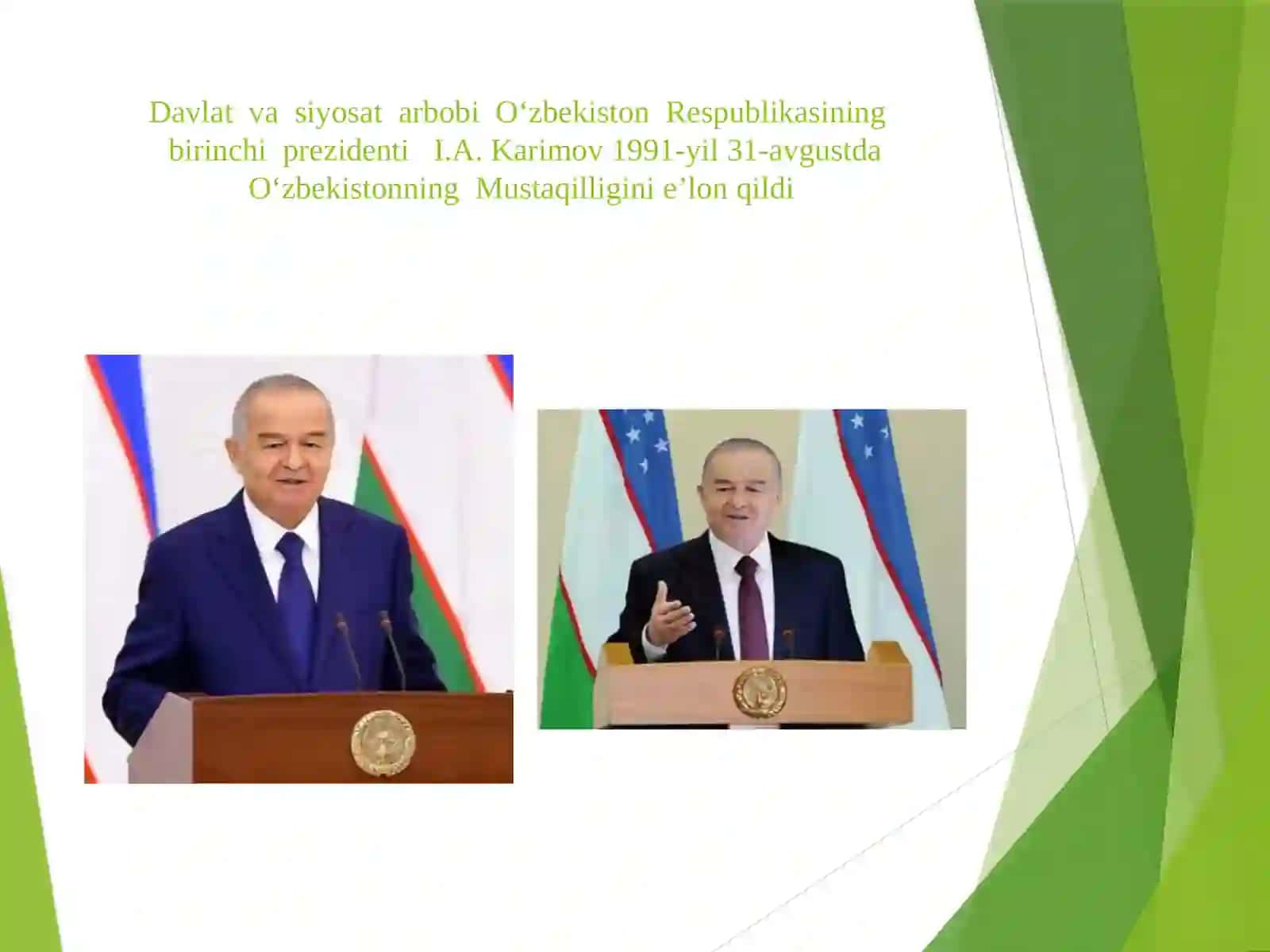 O‘zbekistonning birinchi prezidenti 3