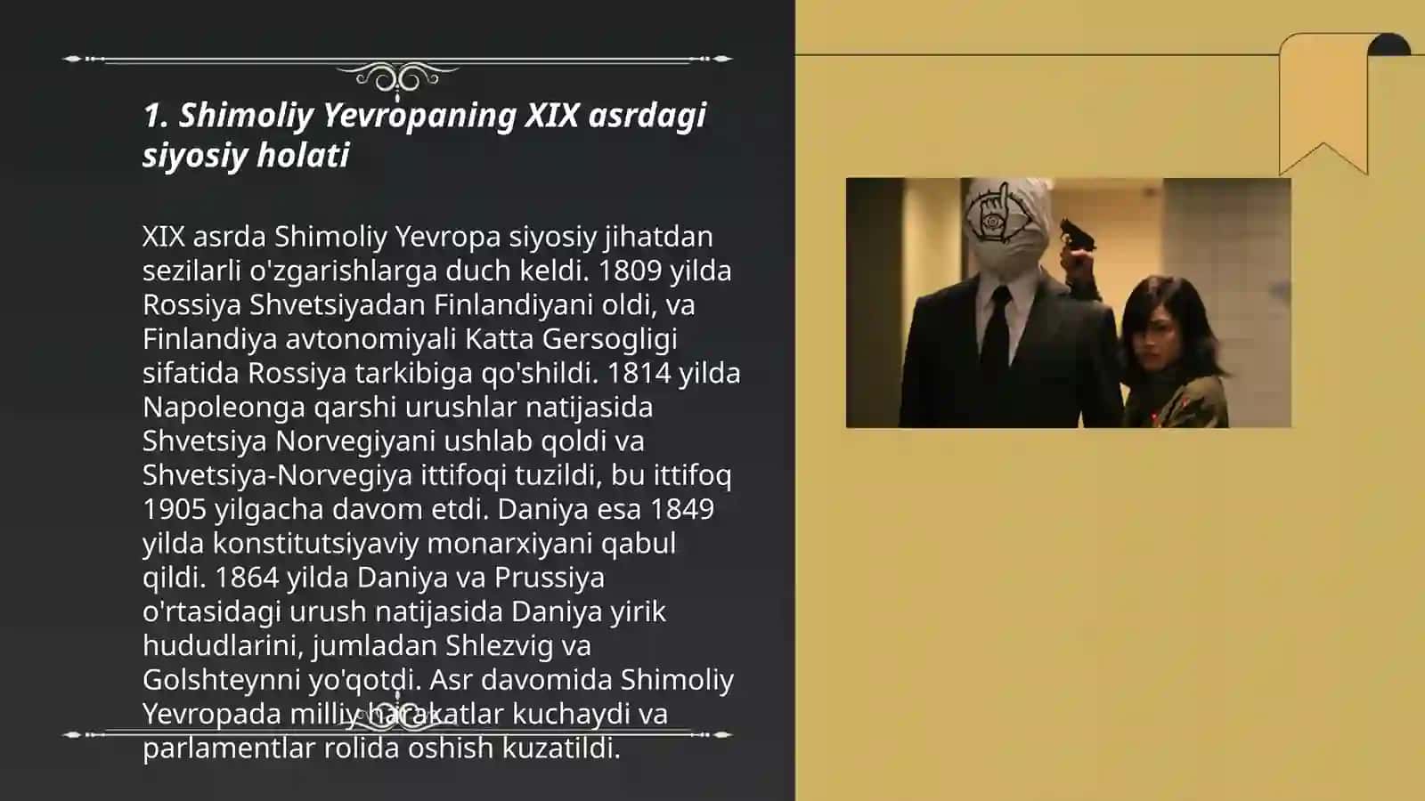 Shimoliy Yevropaning XIX asrdagi siyosiy holati 3