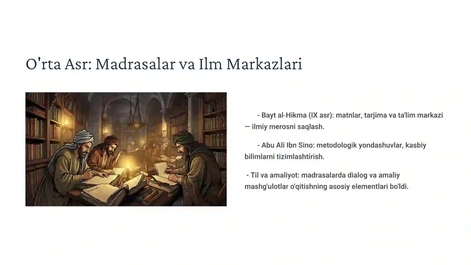 Pedagogik Fikr Tarixi: O'qituvchi Mahorati va Maktab Amaliyoti 3