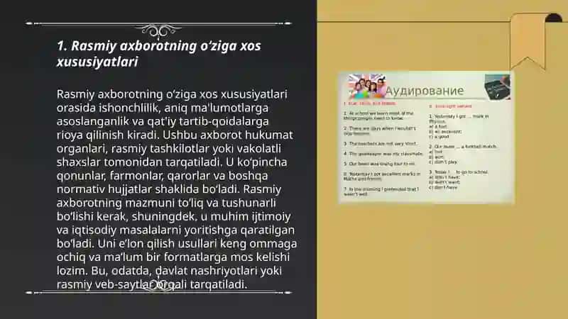 Rasmiy axborotning o‘ziga xos xususiyatlari 3