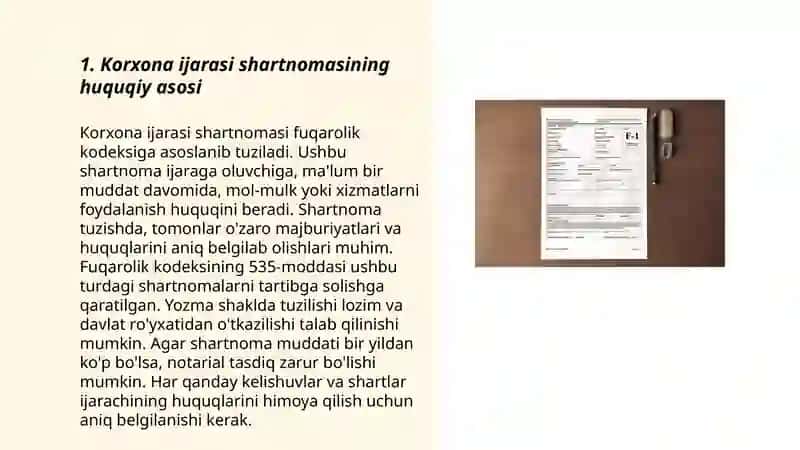 Fuqarolik huquqida korxona ijarasi shartnomasi 3
