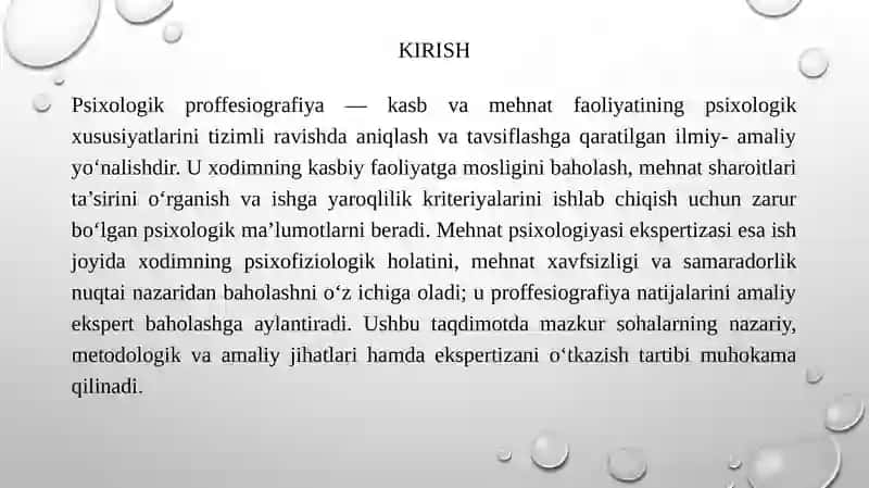 Psixologik proffesiografiya va Mehnat psixologiyasi ekspertizasi 3