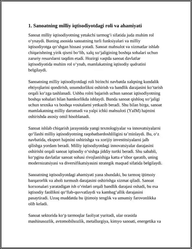 SANOAT -MILLIY IQTISODIYOTNING YETAKCHI TARMOG'I 3