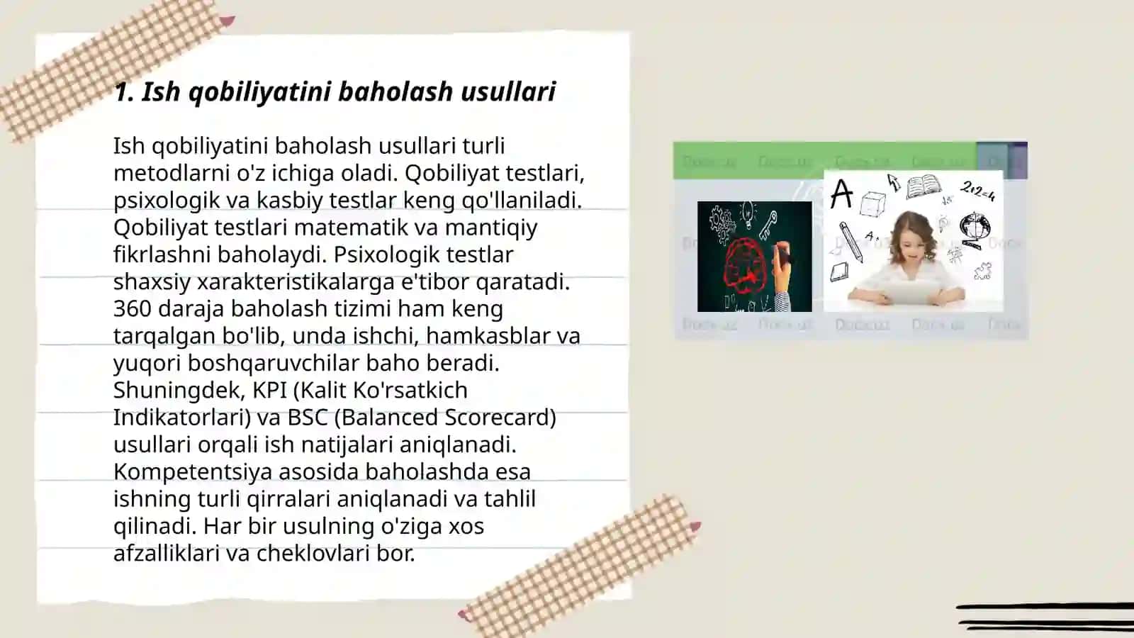 Ish qobiliyatini yil, chorak va kun davomida oʻzgarishini aniqlash 3