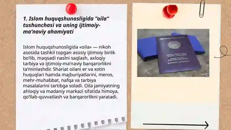 Islom huquqshunosligida oila, nikoh, taloq, idda, zihor tushunchalari 3