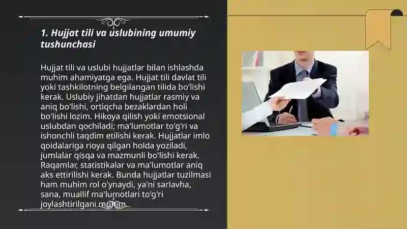 Hujjatlarning tili va uslubi 3